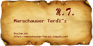 Marschauser Teréz névjegykártya